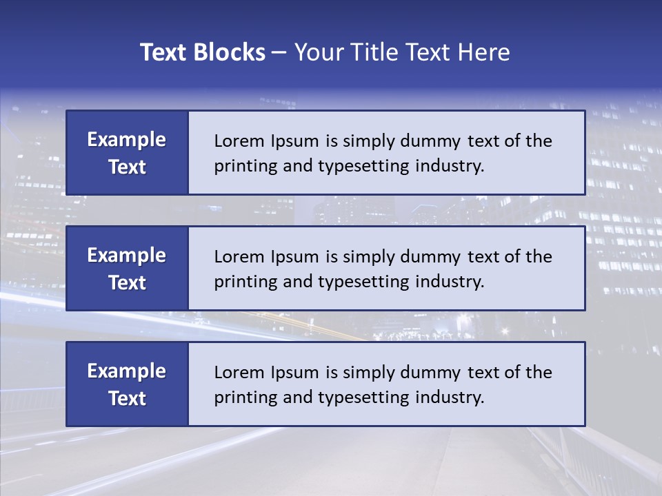 District Cityscape Road PowerPoint Template
