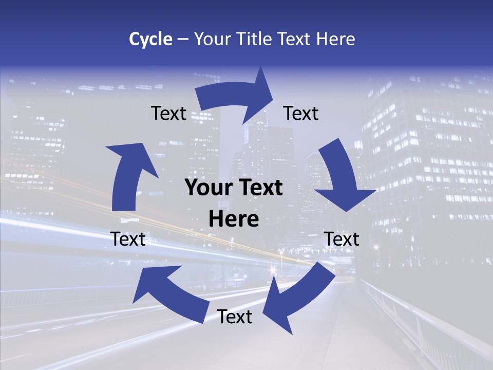 District Cityscape Road PowerPoint Template