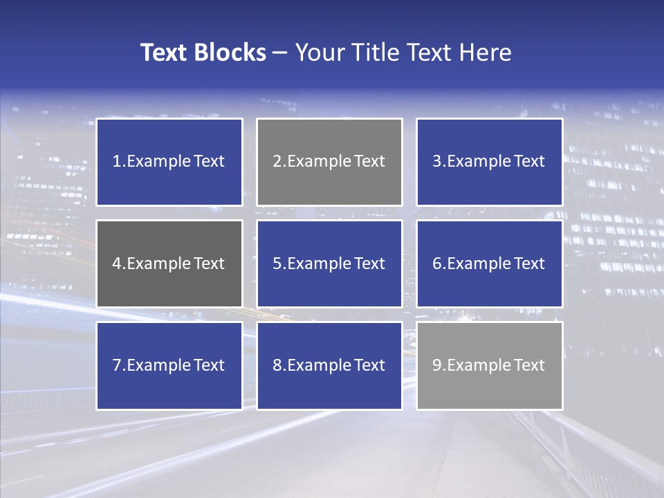 District Cityscape Road PowerPoint Template