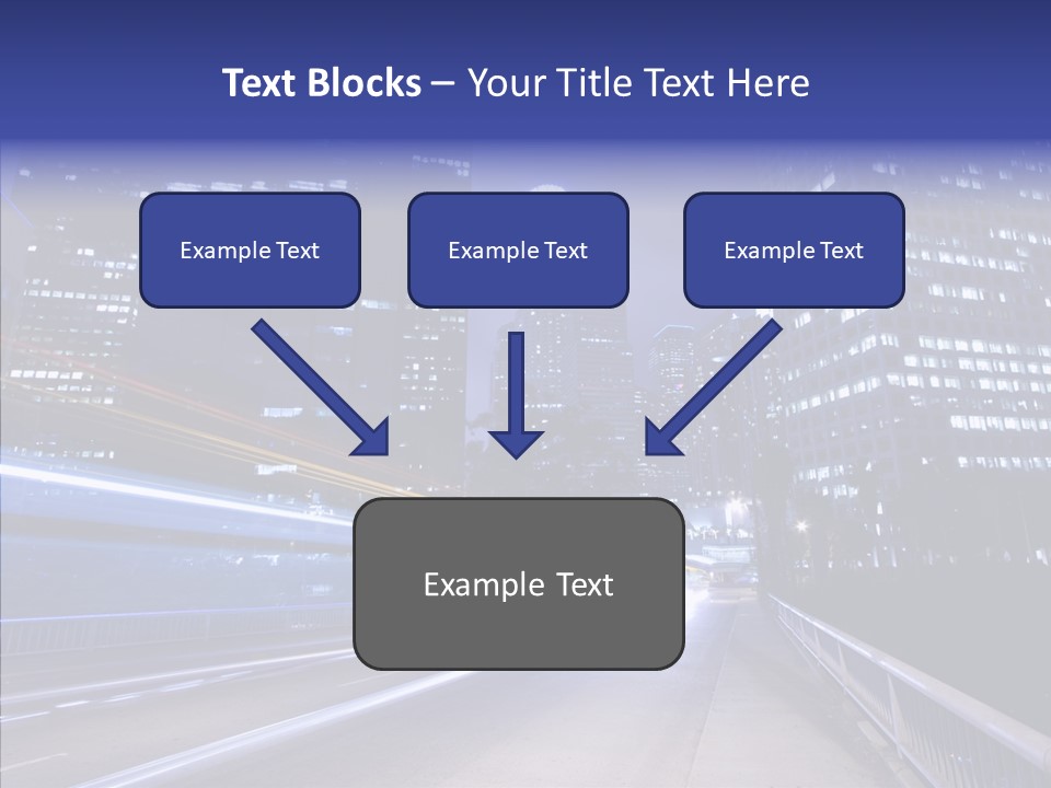District Cityscape Road PowerPoint Template