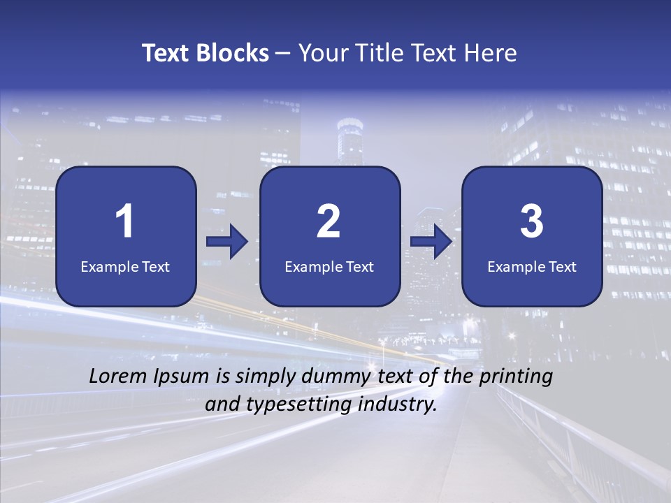 District Cityscape Road PowerPoint Template