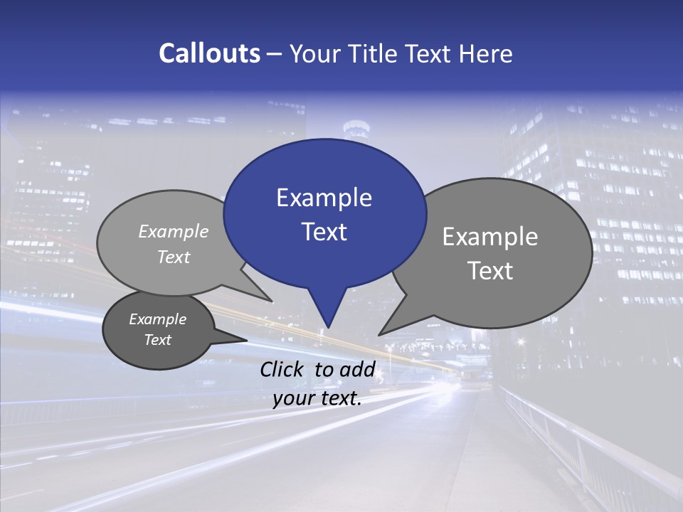 District Cityscape Road PowerPoint Template