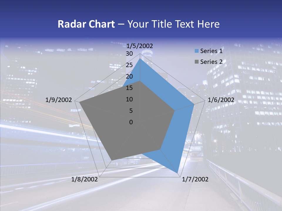 District Cityscape Road PowerPoint Template