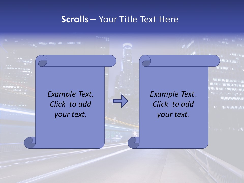 District Cityscape Road PowerPoint Template