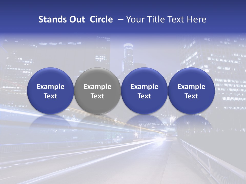 District Cityscape Road PowerPoint Template