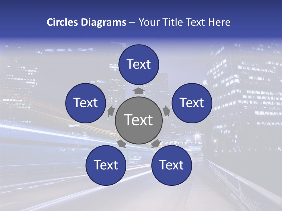 District Cityscape Road PowerPoint Template