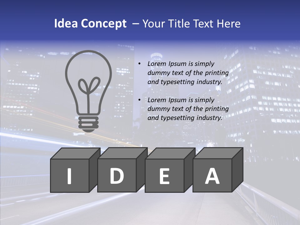 District Cityscape Road PowerPoint Template