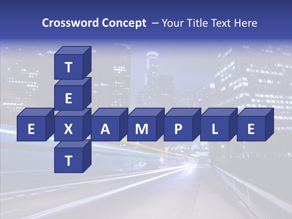 District Cityscape Road PowerPoint Template