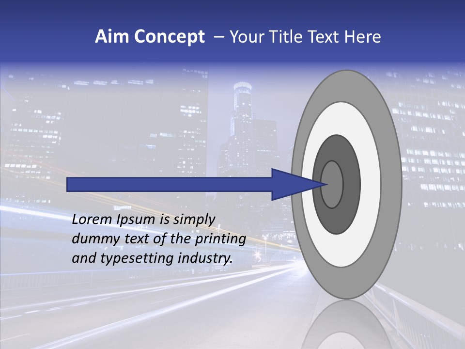 District Cityscape Road PowerPoint Template