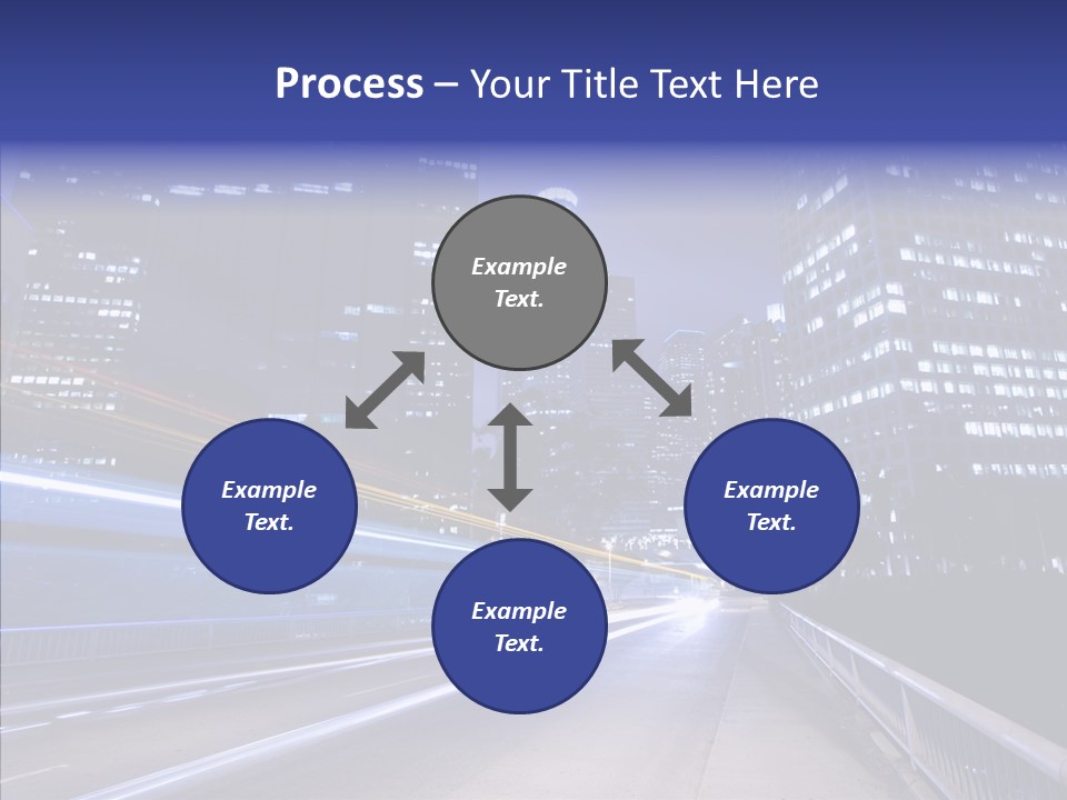 District Cityscape Road PowerPoint Template