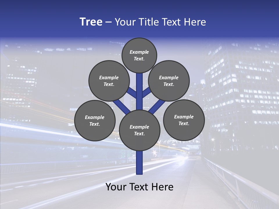 District Cityscape Road PowerPoint Template