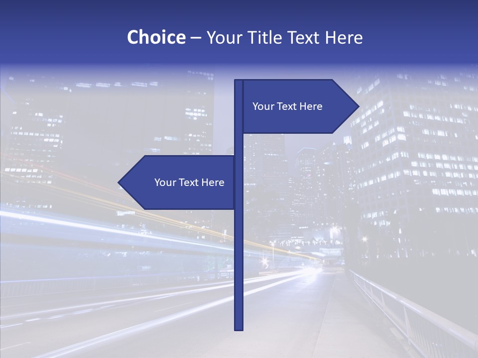 District Cityscape Road PowerPoint Template