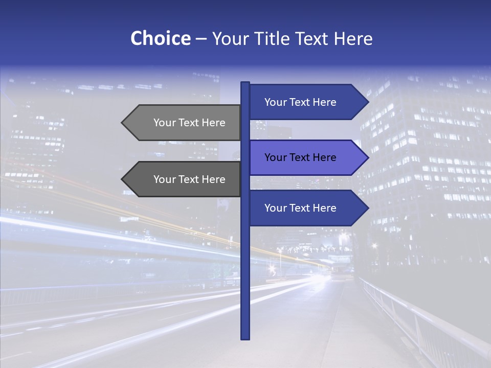 District Cityscape Road PowerPoint Template