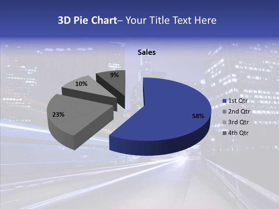 District Cityscape Road PowerPoint Template