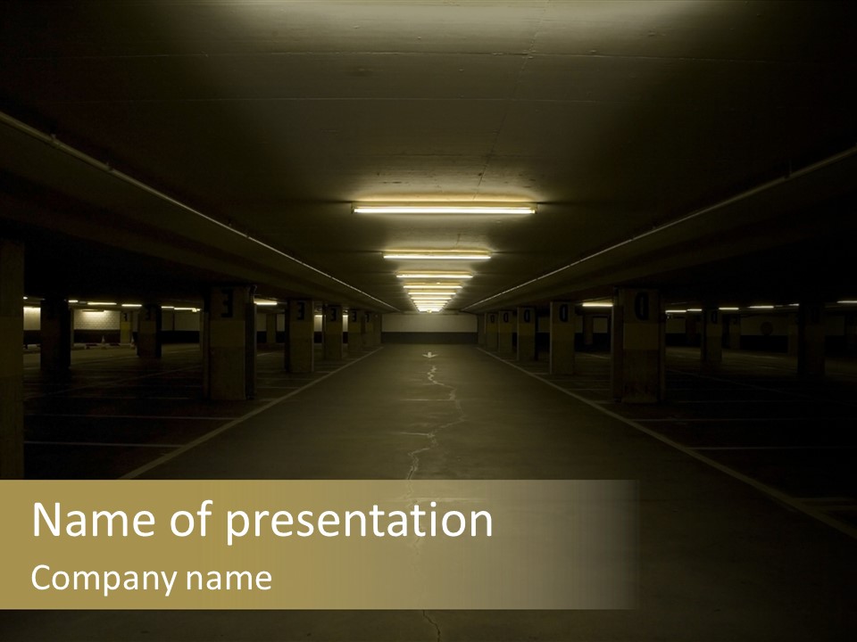 Underground Illuminated Urban PowerPoint Template