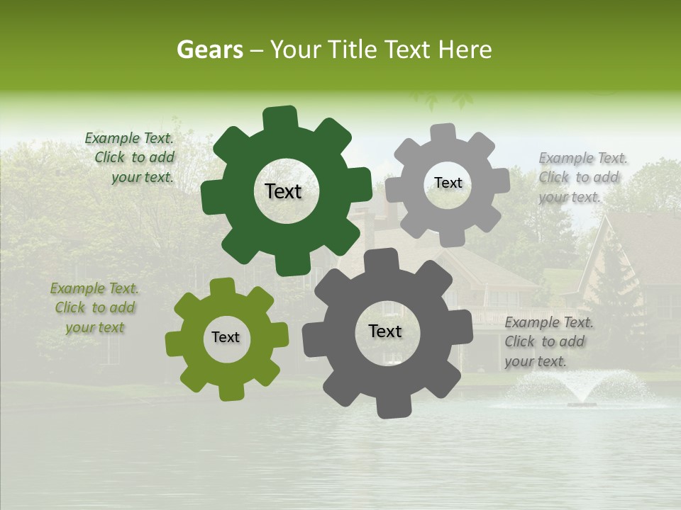 Brick Vacation Landscaping PowerPoint Template