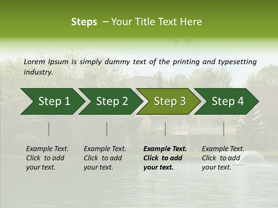 Brick Vacation Landscaping PowerPoint Template