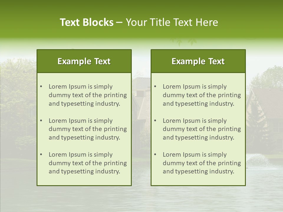 Brick Vacation Landscaping PowerPoint Template