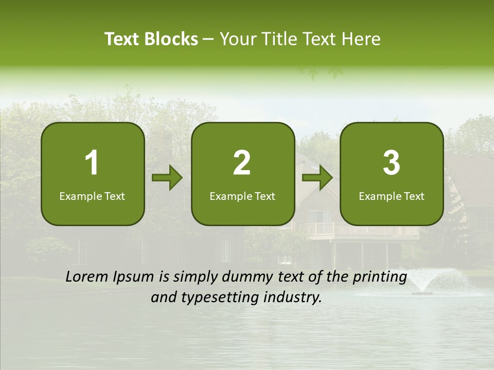 Brick Vacation Landscaping PowerPoint Template