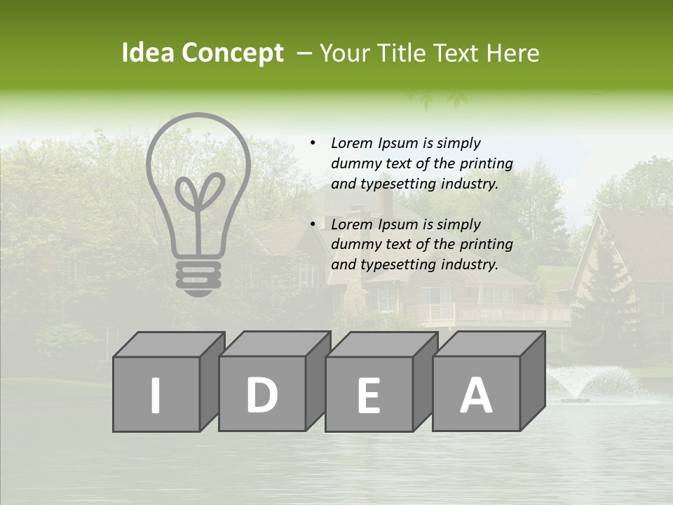 Brick Vacation Landscaping PowerPoint Template