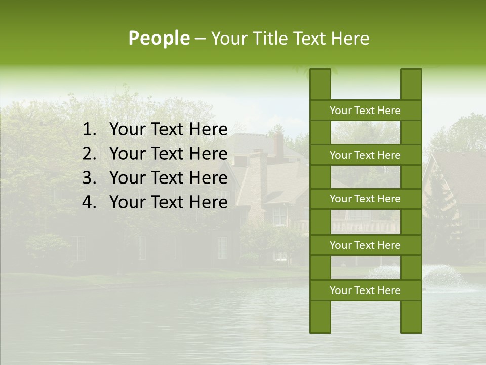 Brick Vacation Landscaping PowerPoint Template