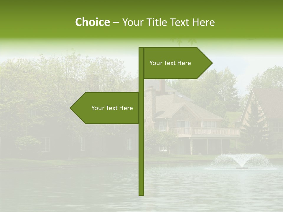 Brick Vacation Landscaping PowerPoint Template