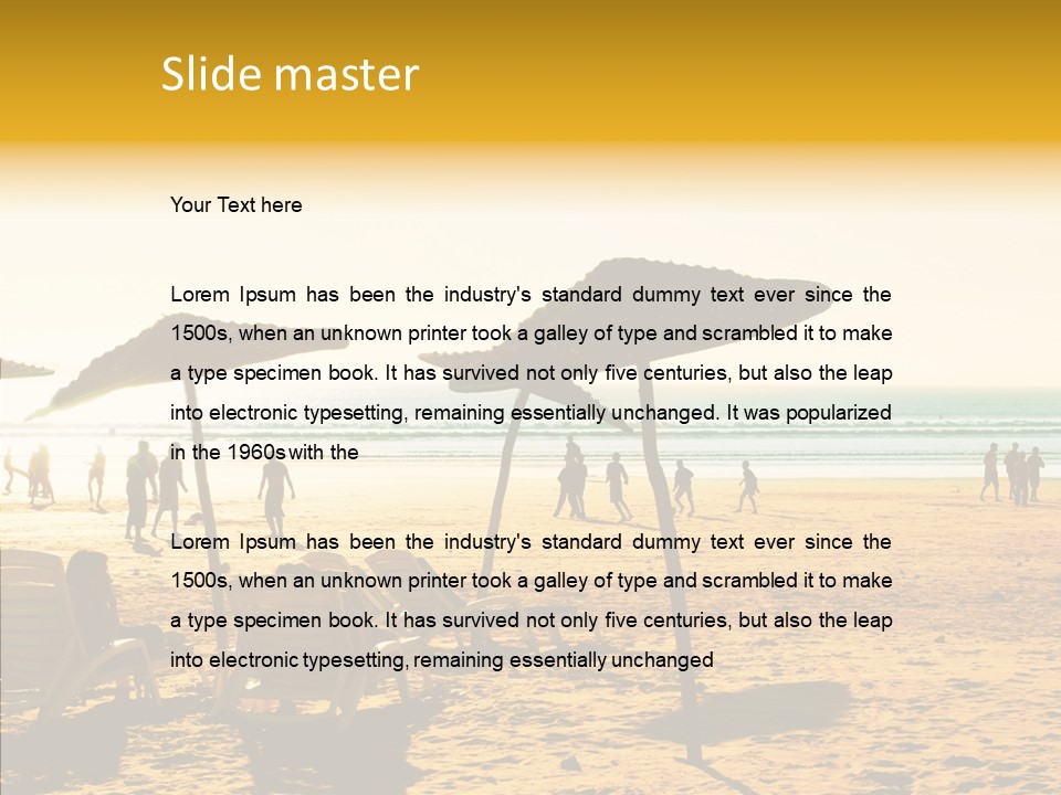 Water Leisure Shadow PowerPoint Template