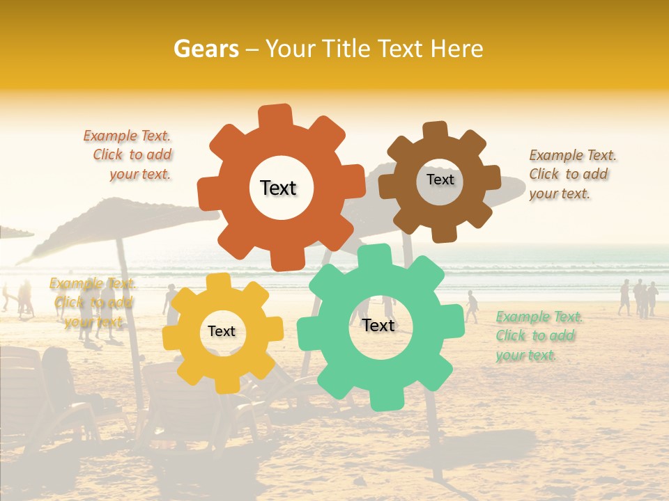 Water Leisure Shadow PowerPoint Template