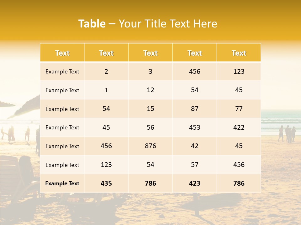 Water Leisure Shadow PowerPoint Template