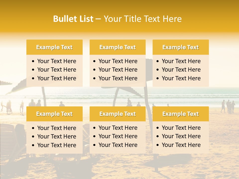 Water Leisure Shadow PowerPoint Template