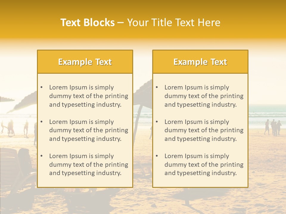 Water Leisure Shadow PowerPoint Template