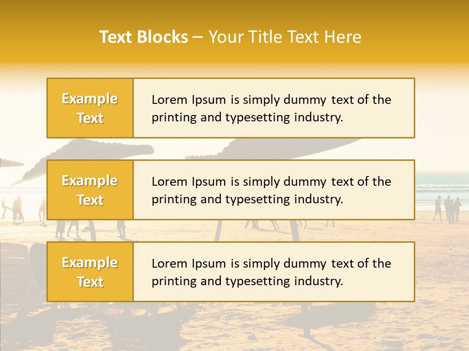 Water Leisure Shadow PowerPoint Template