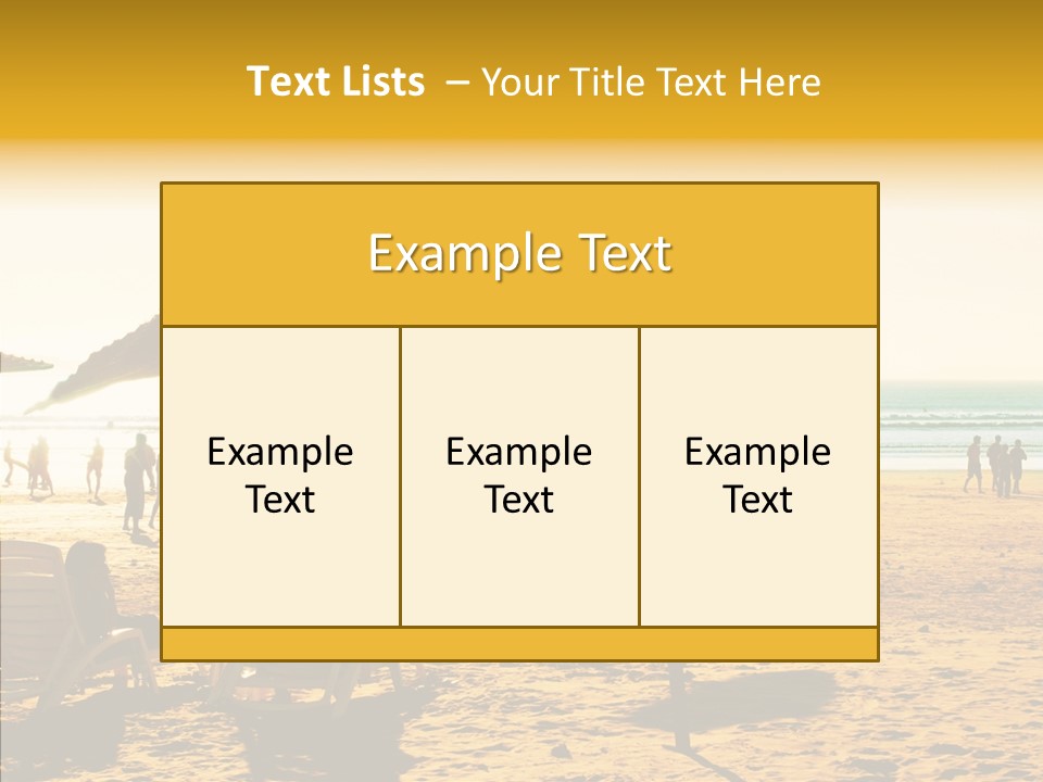 Water Leisure Shadow PowerPoint Template