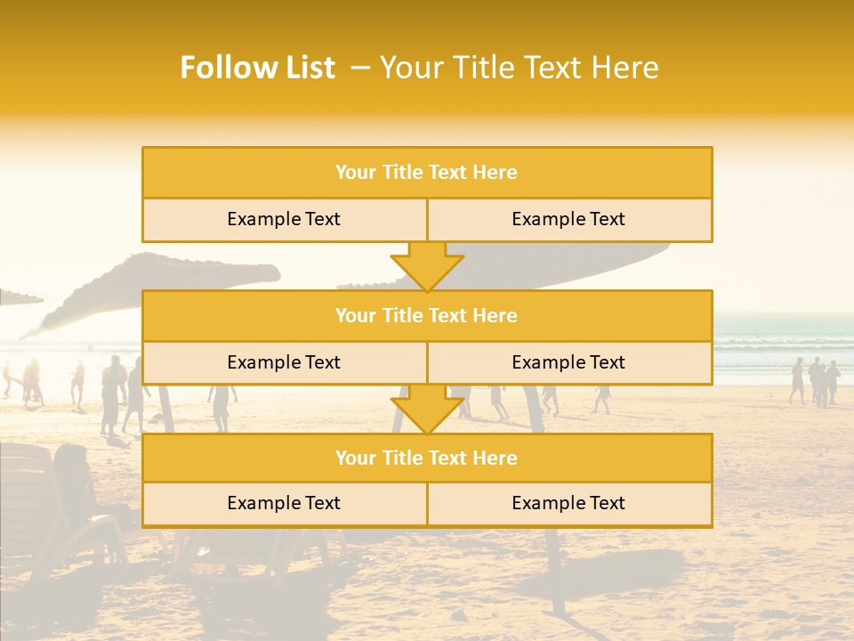 Water Leisure Shadow PowerPoint Template