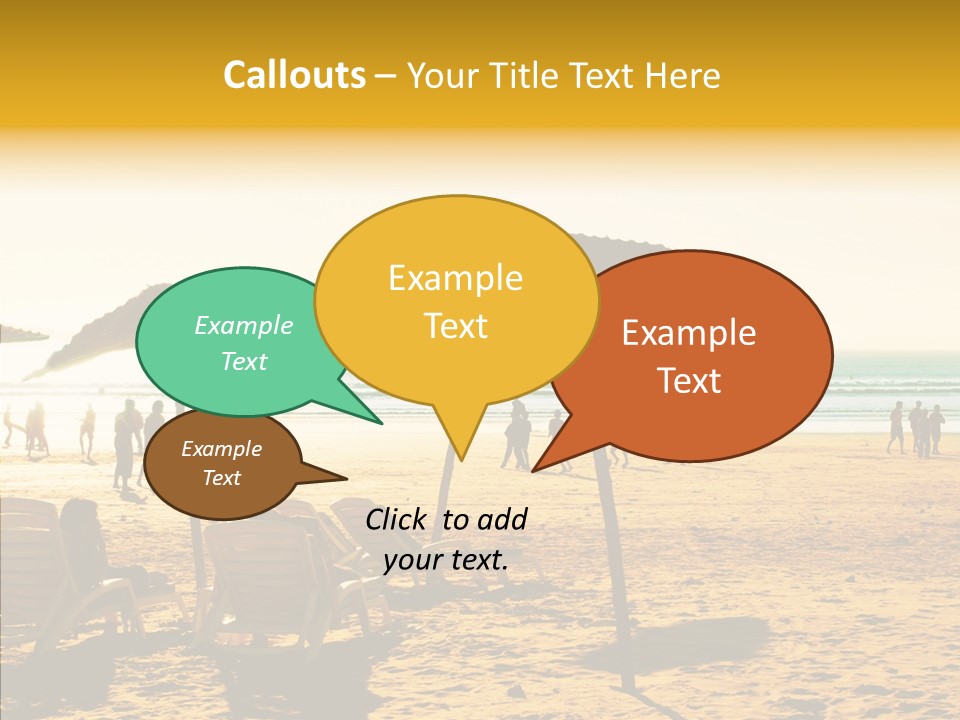 Water Leisure Shadow PowerPoint Template