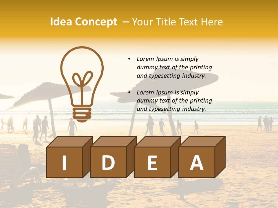 Water Leisure Shadow PowerPoint Template