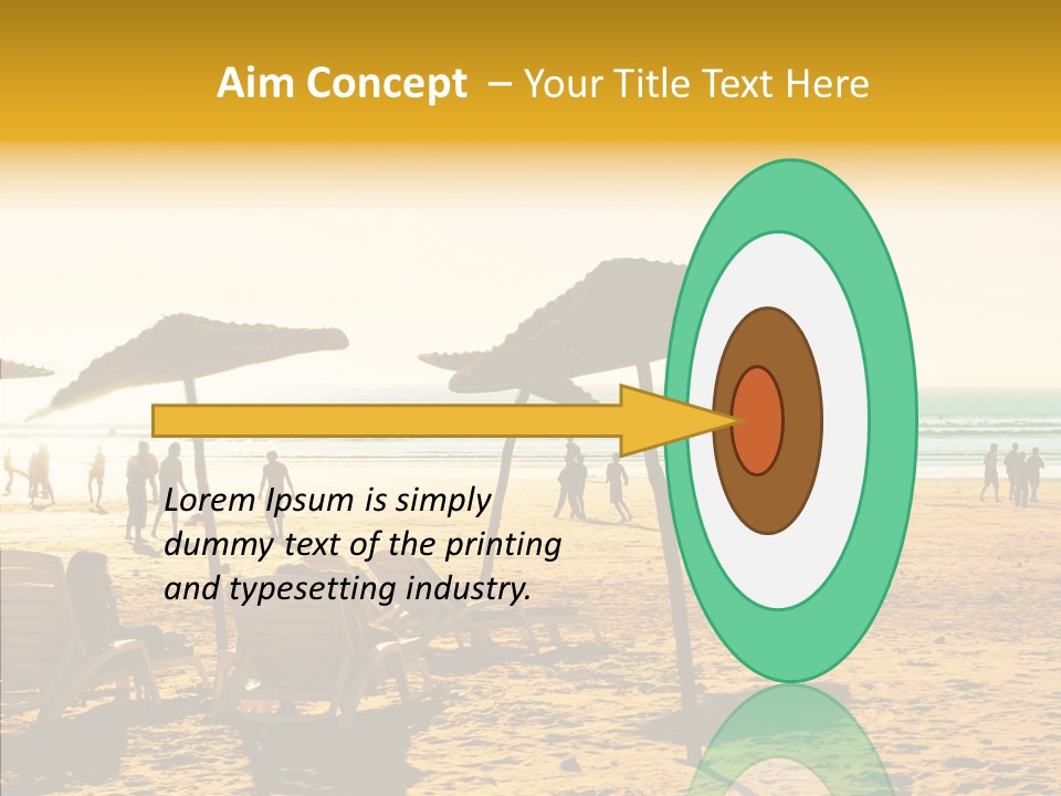 Water Leisure Shadow PowerPoint Template