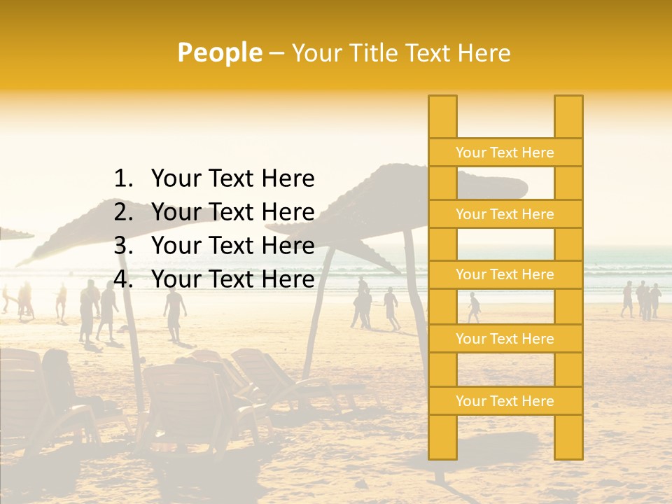 Water Leisure Shadow PowerPoint Template