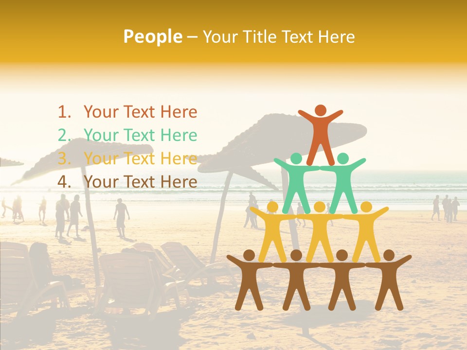 Water Leisure Shadow PowerPoint Template