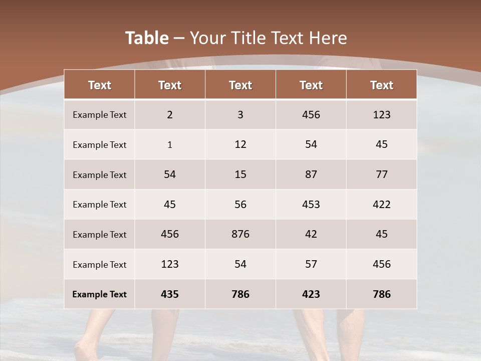 Table Figure Teamwork PowerPoint Template