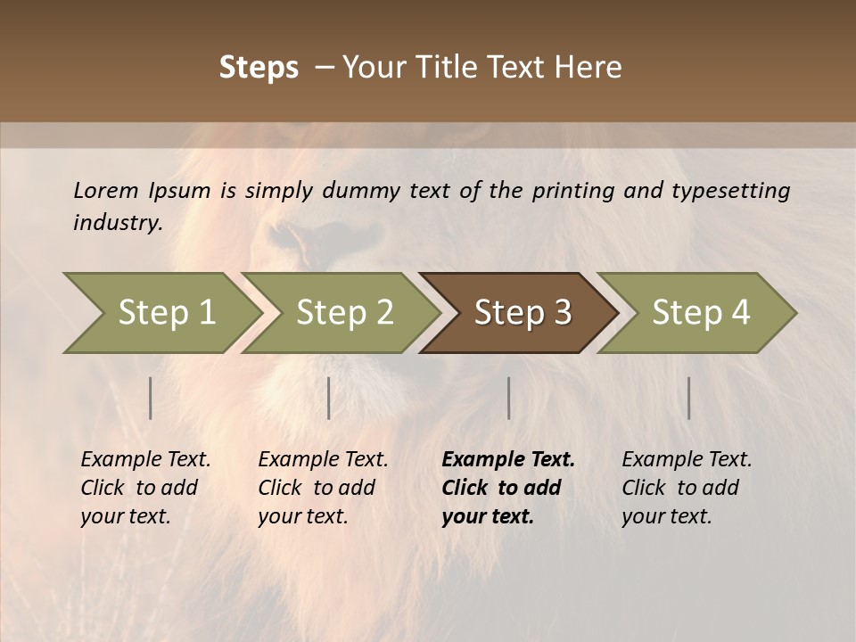 Stare Roar Africa PowerPoint Template