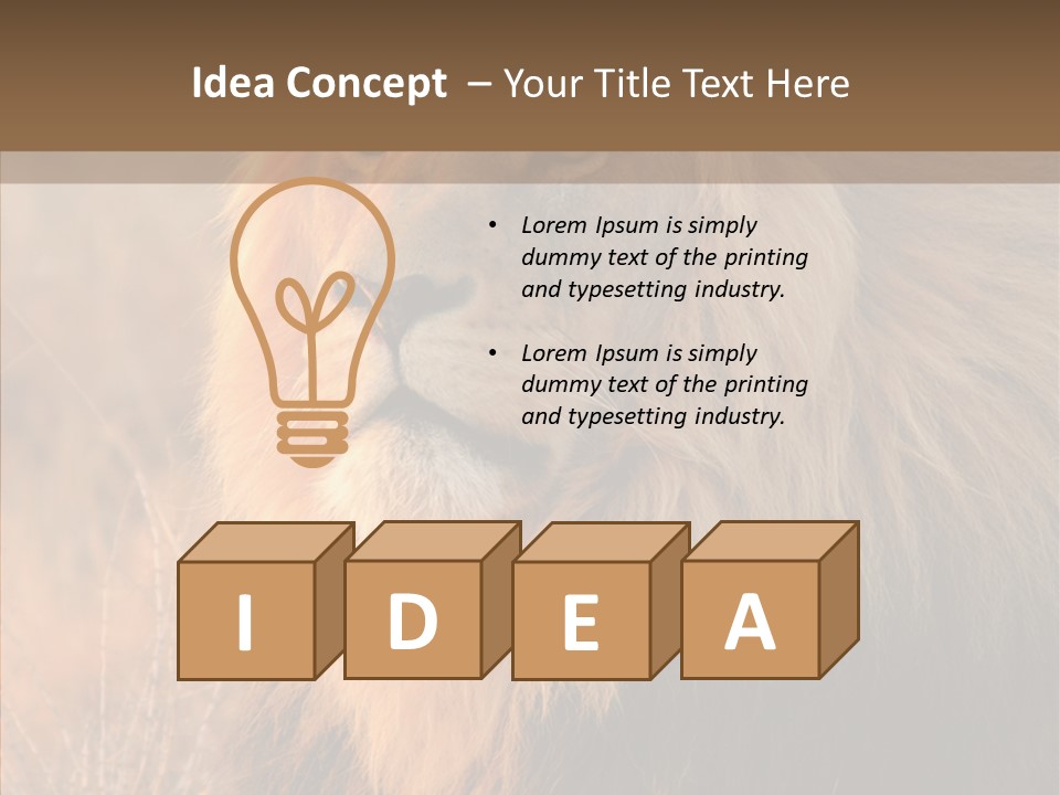 Stare Roar Africa PowerPoint Template