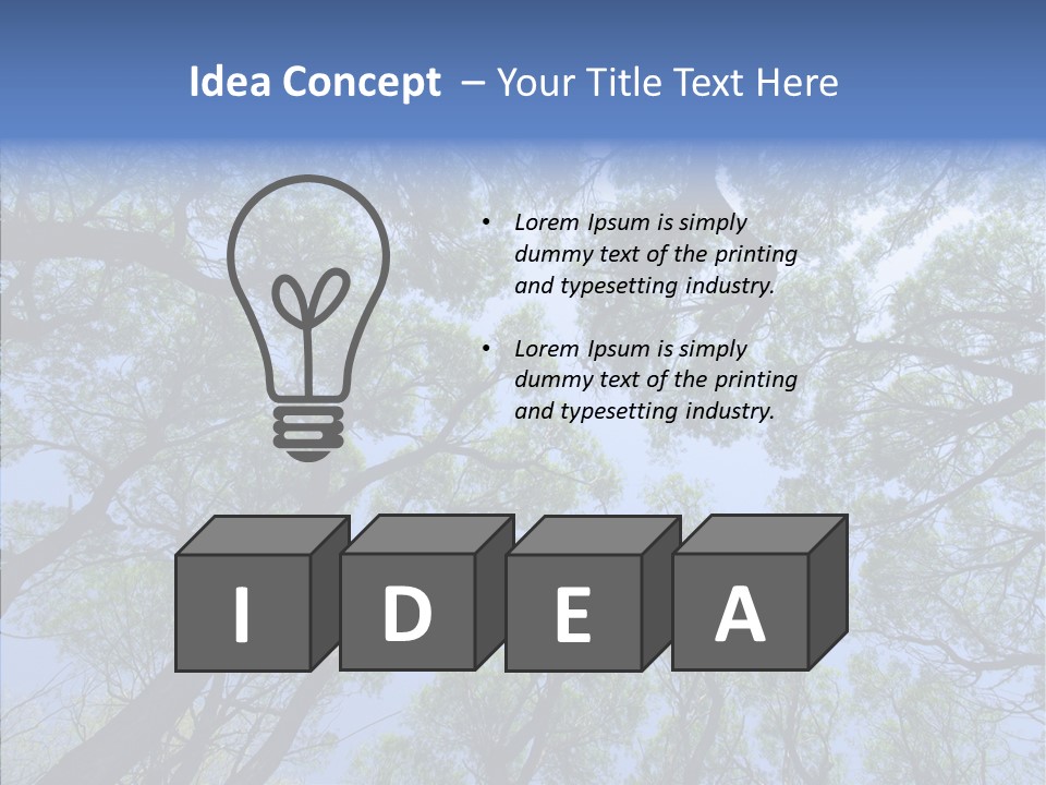 Sky Flora Scene PowerPoint Template