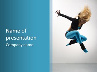 Jump Performer Women PowerPoint Template