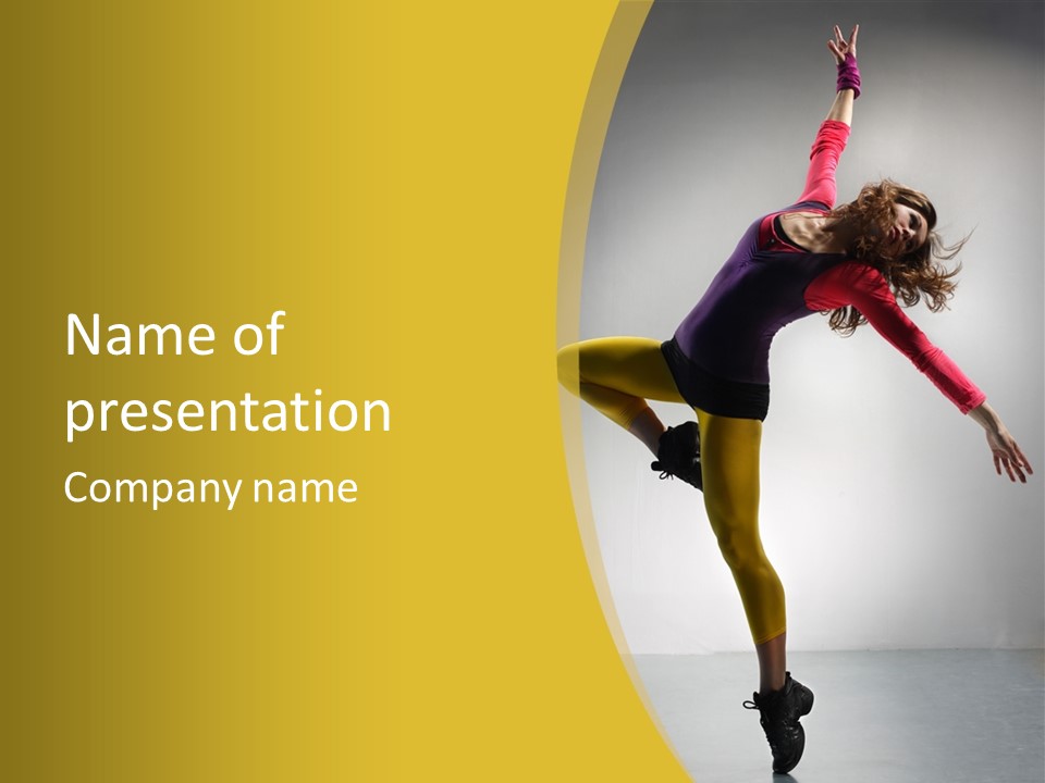 Motion Action Female PowerPoint Template