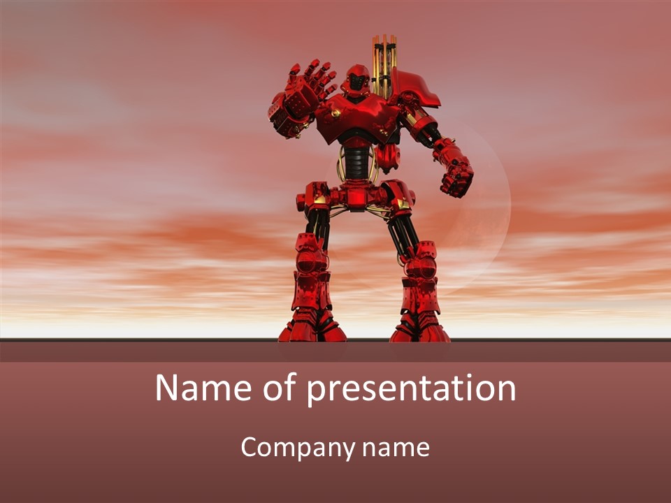 Toon Bot Digital Cgi PowerPoint Template