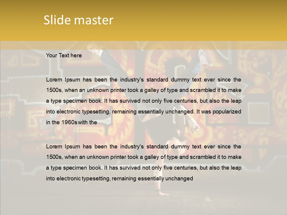 Dance Break Dance Freestyle PowerPoint Template
