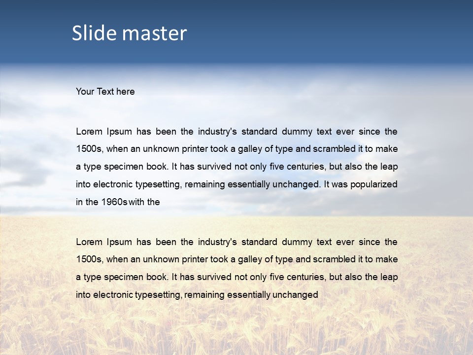 Cloudy Care Harvest PowerPoint Template