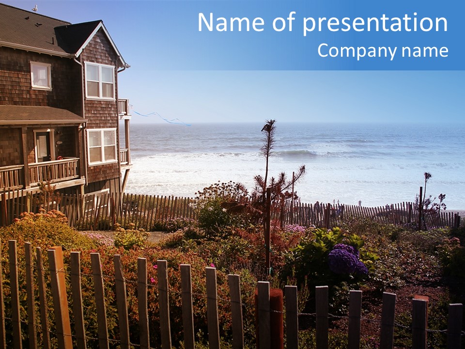 Coast Coastling Home PowerPoint Template