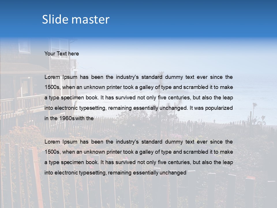 Coast Coastling Home PowerPoint Template